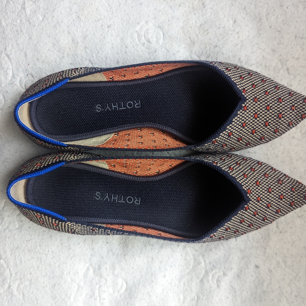 Rothy's 11.5 Grey Patterned Flats